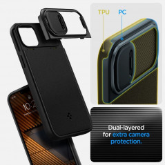 Apple iPhone 14 Plus Hülle Spigen Optik Armor Schwarz 