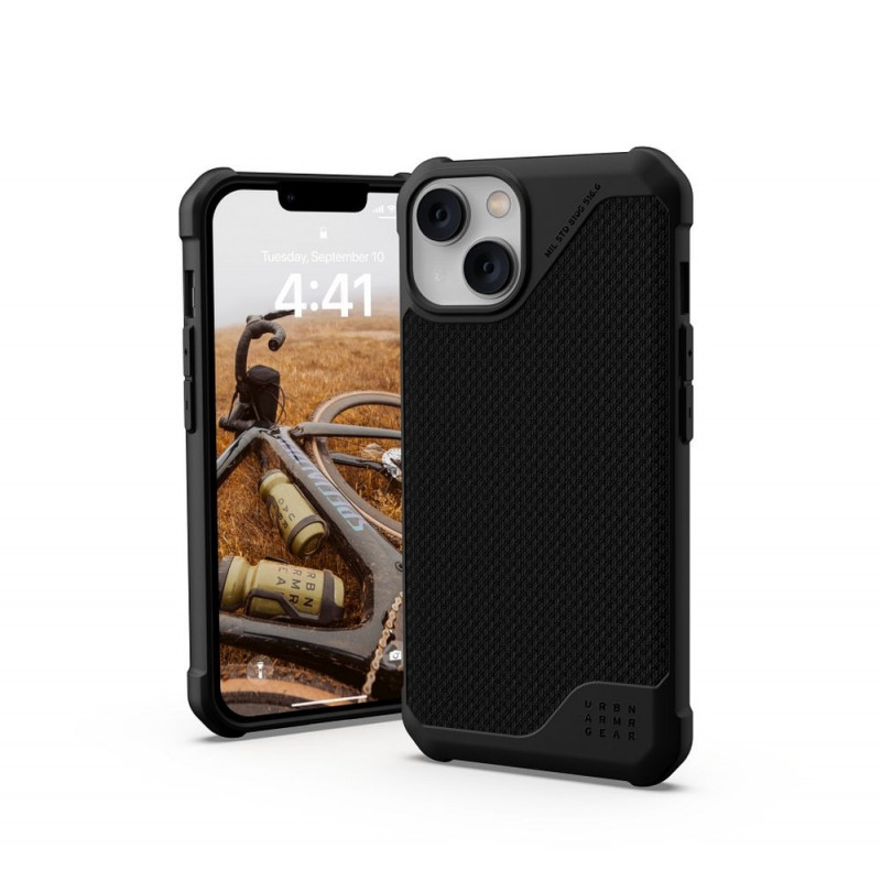 Apple iPhone 14 Plus Hülle Urban Armor Gear Metropolis LT Premium-Gehäuse   Kevlar Schwarz 