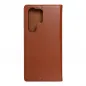 Samsung Galaxy S23 Ultra 5G Book Handytaschen Leather case SMART PRO Elegant  Braun 