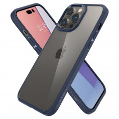 Apple iPhone 14 Pro Hülle Spigen Ultra Hybrid Kristallklar  Navy blau