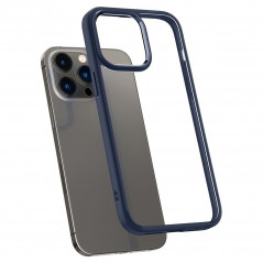 Apple iPhone 14 Pro Hülle Spigen Ultra Hybrid Kristallklar  Navy blau