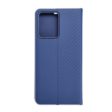 XIAOMI Redmi Note 12 4G Book Handytaschen LUNA Book Carbon Kohlenstoff-Faser, Elegant  Blau 