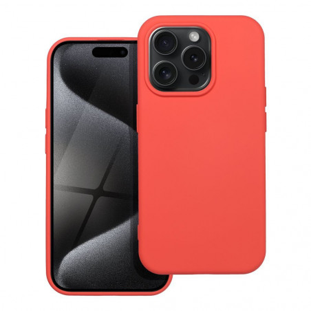 Apple iPhone 15 Pro Hülle Silicone Elegant  Pfirsich 