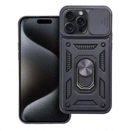 Apple iPhone 15 Pro Max Hülle Slide Armor Schwarz