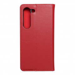 Samsung Galaxy S23 5G Book Handytaschen Leather case SMART PRO Elegant  Rotwein 