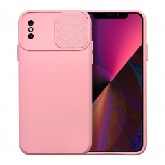 Apple iPhone XS Hülle Slide Hell-Pink