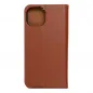 Apple iPhone 15 Book Handytaschen Leather case SMART PRO Elegant  Braun 