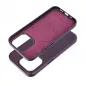 Apple iPhone 15 Pro Hülle Leather Mag Cover Elegant  MagSAFE  Dunkelviolett 