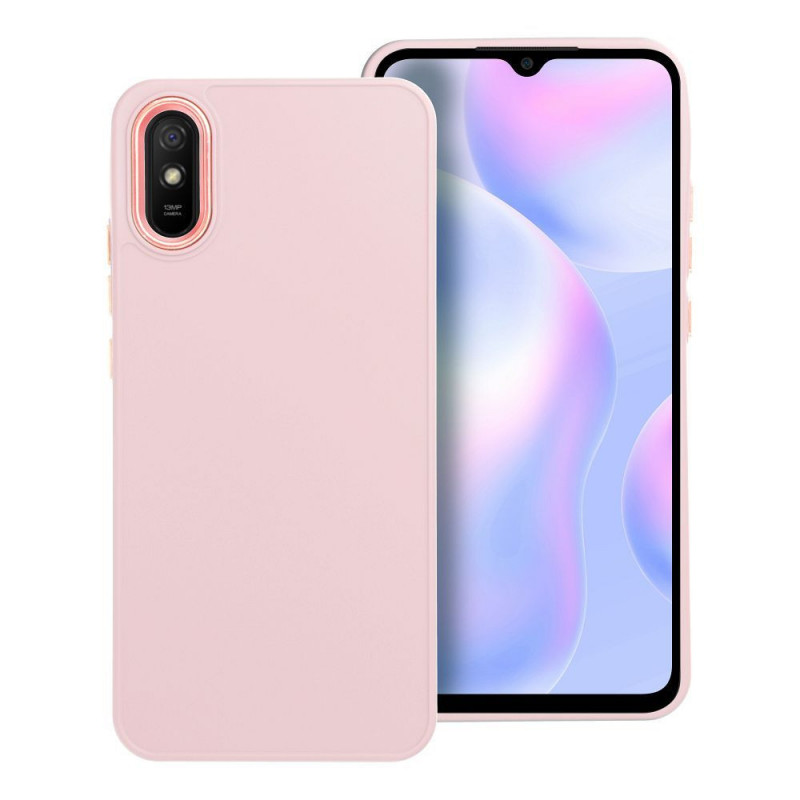 XIAOMI Redmi 9A Hülle FRAME Elegant  Puderrosa 