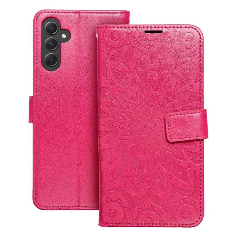 Samsung Galaxy A14 LTE Book Handytaschen MEZZO Book Mandala  Magenta 