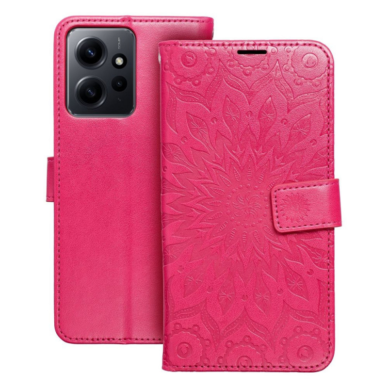 XIAOMI Redmi Note 12 4G Book Handytaschen MEZZO Book Mandala  Magenta 