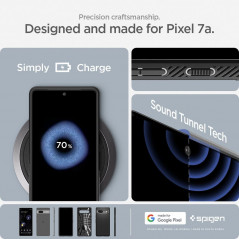 Google Pixel 7a Hülle Spigen  Liquid Air Matt Schwarz 