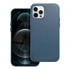 Apple iPhone 12 Pro Hülle Leather Mag Cover Elegant  MagSAFE  Indigoblau 