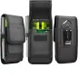 Apple iPhone 12 Universaletui, Flip Handytaschen Vertical Belt Holster OXFORD Schwarz 