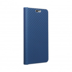 Samsung Galaxy A03 Book Handytaschen LUNA Book Carbon Kohlenstoff-Faser, Elegant  Blau 