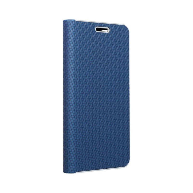 Samsung Galaxy A03 Book Handytaschen LUNA Book Carbon Kohlenstoff-Faser, Elegant  Blau 