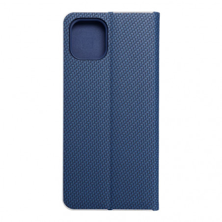 Samsung Galaxy A03 Book Handytaschen LUNA Book Carbon Kohlenstoff-Faser, Elegant  Blau 