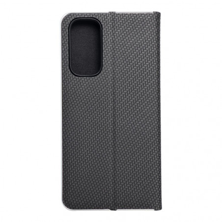 XIAOMI Redmi Note 11 Book Handytaschen LUNA Book Carbon Kohlenstoff-Faser, Elegant  Schwarz 