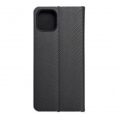 Samsung Galaxy A03 Book Handytaschen LUNA Book Carbon Kohlenstoff-Faser, Elegant  Schwarz 