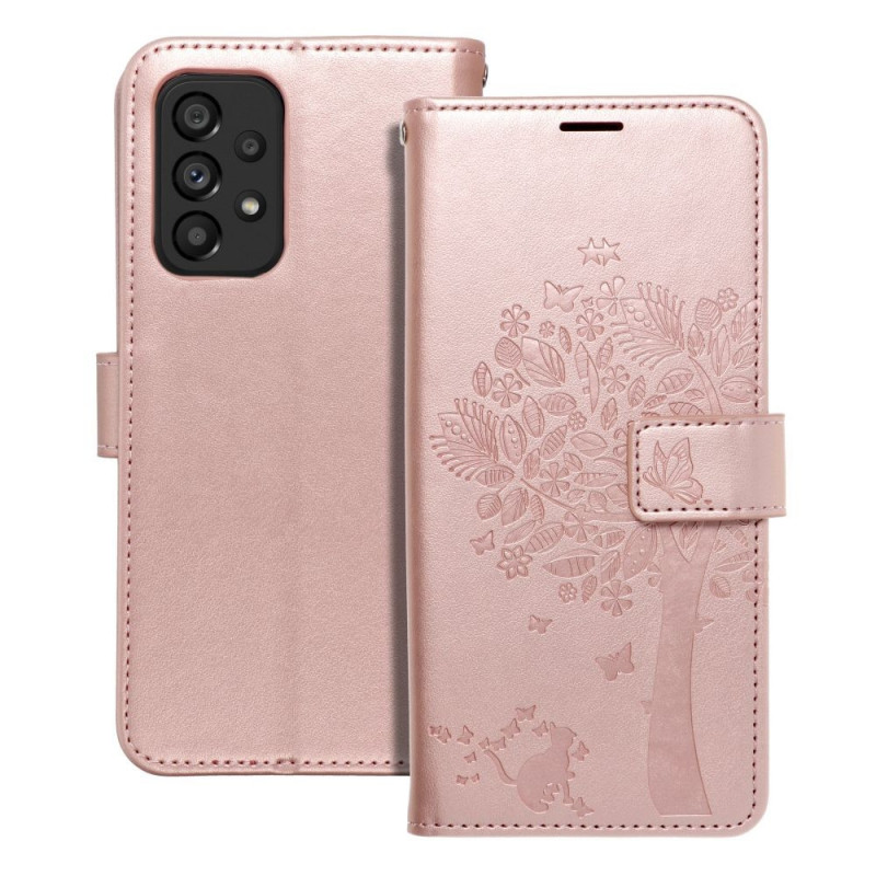 Samsung Galaxy A53 5G Book Handytaschen MEZZO Book Baum  Roségold 