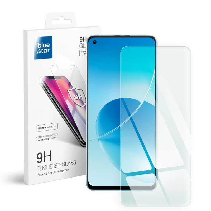 Oppo Reno6 5G Panzerglas Blue Star 9H Durchsichtbar 