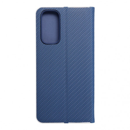 XIAOMI Redmi Note 11 Book Handytaschen LUNA Book Carbon Kohlenstoff-Faser, Elegant  Blau 