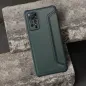 XIAOMI Redmi 9A Book Handytaschen Razor Book Kohlenstoff-Faser, Kohlenstoffmuster  Dunkelgrün 