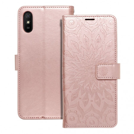 XIAOMI Redmi 9A Book Handytaschen MEZZO Book Mandala  Roségold 