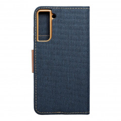 Samsung Galaxy S21 FE 5G Book Handytaschen CANVAS Book Navy blau 