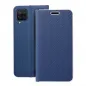 Samsung Galaxy A12 Book Handytaschen LUNA Book Carbon Kohlenstoff-Faser, Elegant  Blau 