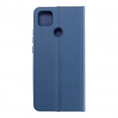 XIAOMI Redmi 9A Book Handytaschen LUNA Book Carbon Kohlenstoff-Faser, Elegant  Blau 