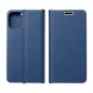 XIAOMI Redmi 9A Book Handytaschen LUNA Book Carbon Kohlenstoff-Faser, Elegant  Blau 