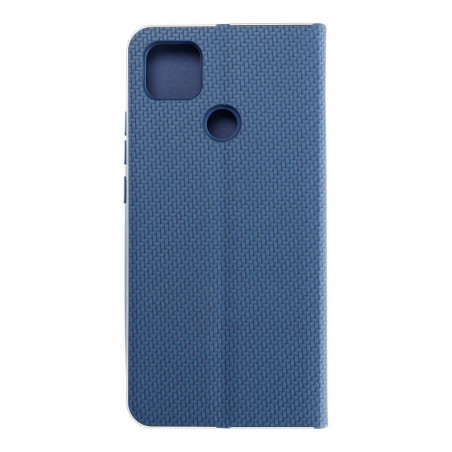 XIAOMI Redmi 9C Book Handytaschen LUNA Book Carbon Kohlenstoff-Faser, Elegant  Blau 