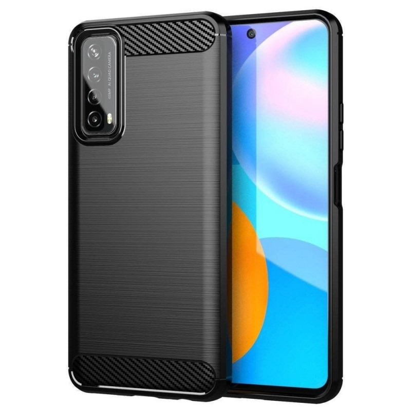 Huawei P Smart 2021 Hülle Carbon Elegant  Schwarz 