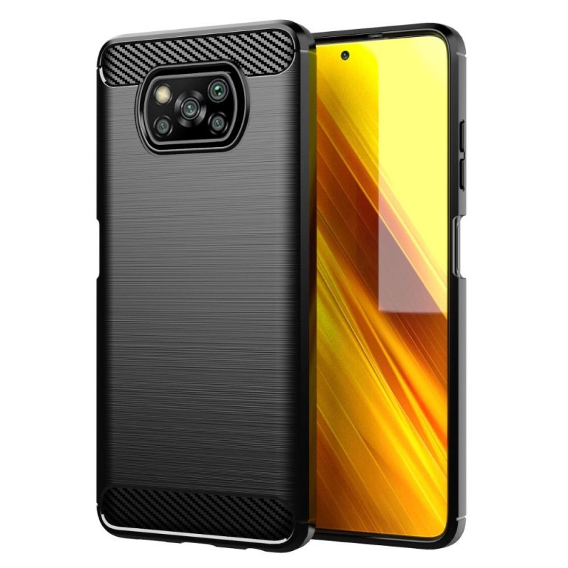 XIAOMI Poco X3 NFC Hülle Carbon Elegant  Schwarz 