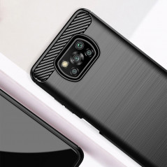 XIAOMI Poco X3 Hülle Carbon Elegant  Schwarz 