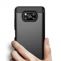 XIAOMI Poco X3 Hülle Carbon Elegant  Schwarz 