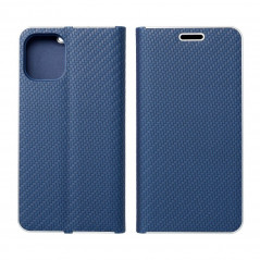 Samsung Galaxy A53 5G Book Handytaschen LUNA Book Carbon Kohlenstoff-Faser, Elegant  Blau 