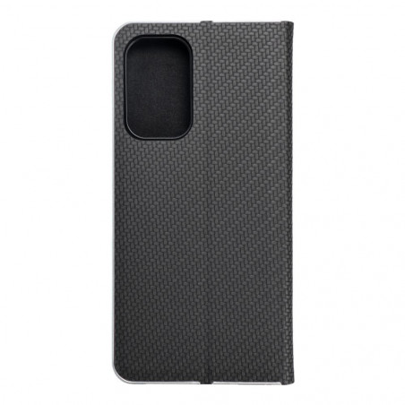 Samsung Galaxy A33 Book Handytaschen LUNA Book Carbon Kohlenstoff-Faser, Elegant  Schwarz 