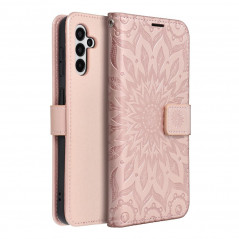 Samsung Galaxy A13 LTE Book Handytaschen MEZZO Book Mandala  Roségold 