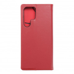 Samsung Galaxy S22 Ultra Book Handytaschen Leather case SMART PRO Elegant  Rotwein 