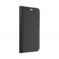 Apple iPhone 12 Pro Book Handytaschen LUNA Book Carbon Kohlenstoff-Faser, Elegant  Schwarz 