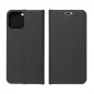 Apple iPhone 12 Pro Book Handytaschen LUNA Book Carbon Kohlenstoff-Faser, Elegant  Schwarz 