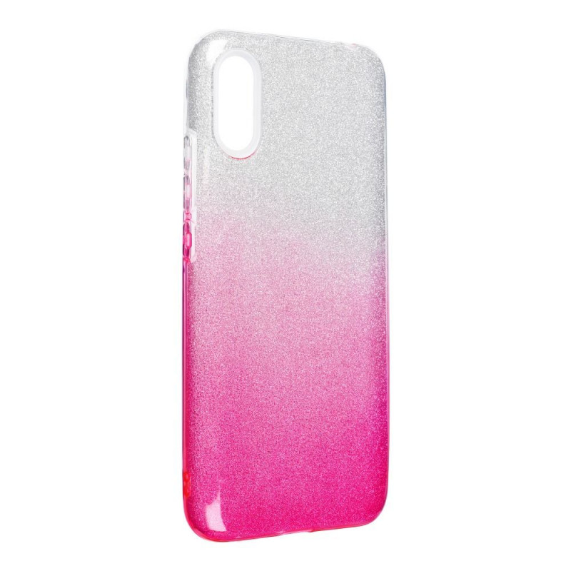 XIAOMI Redmi 9A Hülle Shining Transparent und Pink 