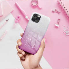 XIAOMI Redmi 9A Hülle Shining Transparent und Pink 