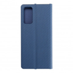 Samsung Galaxy S20 FE Book Handytaschen LUNA Book Carbon Kohlenstoff-Faser, Elegant  Blau 