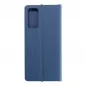 Samsung Galaxy S20 FE Book Handytaschen LUNA Book Carbon Kohlenstoff-Faser, Elegant  Blau 