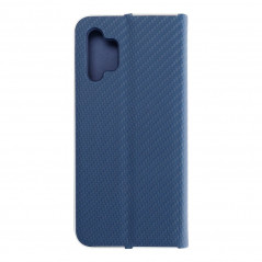 Samsung Galaxy A32 LTE Book Handytaschen LUNA Book Carbon Kohlenstoff-Faser, Elegant  Blau 