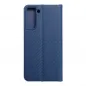 Samsung Galaxy S21 FE 5G Book Handytaschen LUNA Book Carbon Kohlenstoff-Faser, Elegant  Blau 