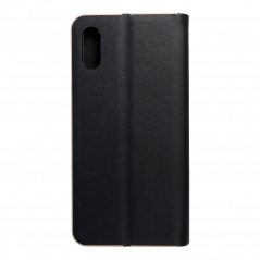 XIAOMI Redmi 9AT Book Handytaschen LUNA Book Gold Elegant  Schwarz 